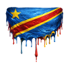 Congo flag in drop art