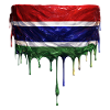 Gambia Flag in Drop Art
