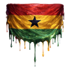 Ghana Flags Drop Art