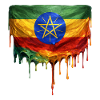 Ethiopia Flag in Drop Art