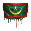 Mauritania Flag in Drop Art