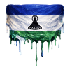 Lesotho Flag in Drop Art