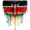 Kenya Flag in Drop Art