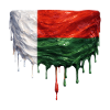Bandera de Madagascar en arte en caída