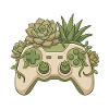 Succulent Controller - Cute Gaming Sticker