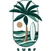 Palmier de surf et plage