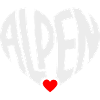 Alpen Herz Typo 