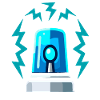 Blue Light Siren Alarm Illustration