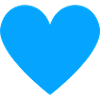 Blue heart – minimalist look