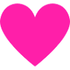 Heart Neon Pink Retro Style