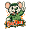 Dayum Mouse en uniforme vert