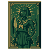 Cyber Deco Android Green Sentinel