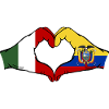 Italy Ecuador Flag Heart