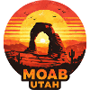 Moab Utah Deserts Sunset Motif
