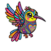 Kawaii Alebrije Hummingbird Mexican