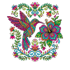 Flowers Alebrije Hummingbird Mexican