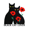 Schwarzer Katzenliebhaber