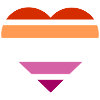 Pride Flag Heart · Lesbian