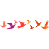 Origami Vogelzug (rot)