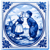 Delft Love Kiss in Blue
