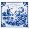 Delft Tulips and Windmill