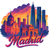 Madrid Skyline: Epic & Tropical – Modern Art