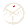 Geocaching Hiker Nature Map Pin Art