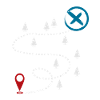 Carte d’aventure graphique de géocaching