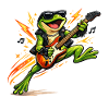 Frog Rocker with Electric Guitar