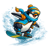 Penguin Snowboard Blue-Orange