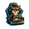 Gamer owl hero in headset