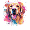 Golden Retriever Bunte Hunde-Splash-Kunst