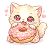 Chaton avec un donut