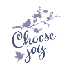 Choose Joy Floral Bird Inspirational