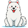 Fuzzy White Samoyed Dog (Comic)