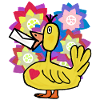 Duck Flowers Birthday Greetings Duck Flower