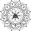 Geometric mountain mandala