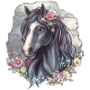 Cavallo con i fiori