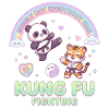Kawaii Panda Tiger Kung Fu Fighting Pastel
