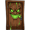 Demonic Door Faces Wood