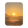 Desert sun on the horizon