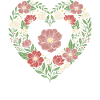 Floral Heart Botanical Bloom Design