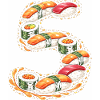 Spirale Sushi Numéro Six
