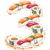 Sushi Spirale Muster