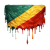 Republic of the Congo Flag Drop Art
