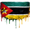 Mozambique Flaggen-Gemälde Tropfen