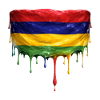 Mauritius Flag Drop Art