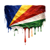 Seychelles Flag Drop Art