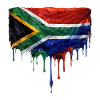 South Africa Flag Drop Art