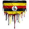 Uganda Flag Drop Art